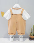 Children's Clothing Baby Summer Cartoon Short-sleeved Overalls