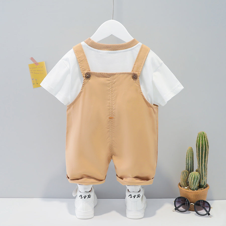 Children's Clothing Baby Summer Cartoon Short-sleeved Overalls