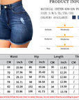 Women's Stretch Slim Fit Ripped Tassel Denim Shorts