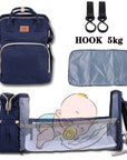 Folding Crib Fashion Maternal And Baby Large-capacity Double Shoulder Dad Backpack