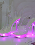 Women Luminous Transparent  Light Up Glowing Sandals