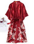 Faux Silk Kimono Robe Gown Sets