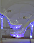 Women Luminous Transparent  Light Up Glowing Sandals