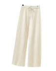 Elastic High Waist Pure Color Knitted Wide-leg Trousers