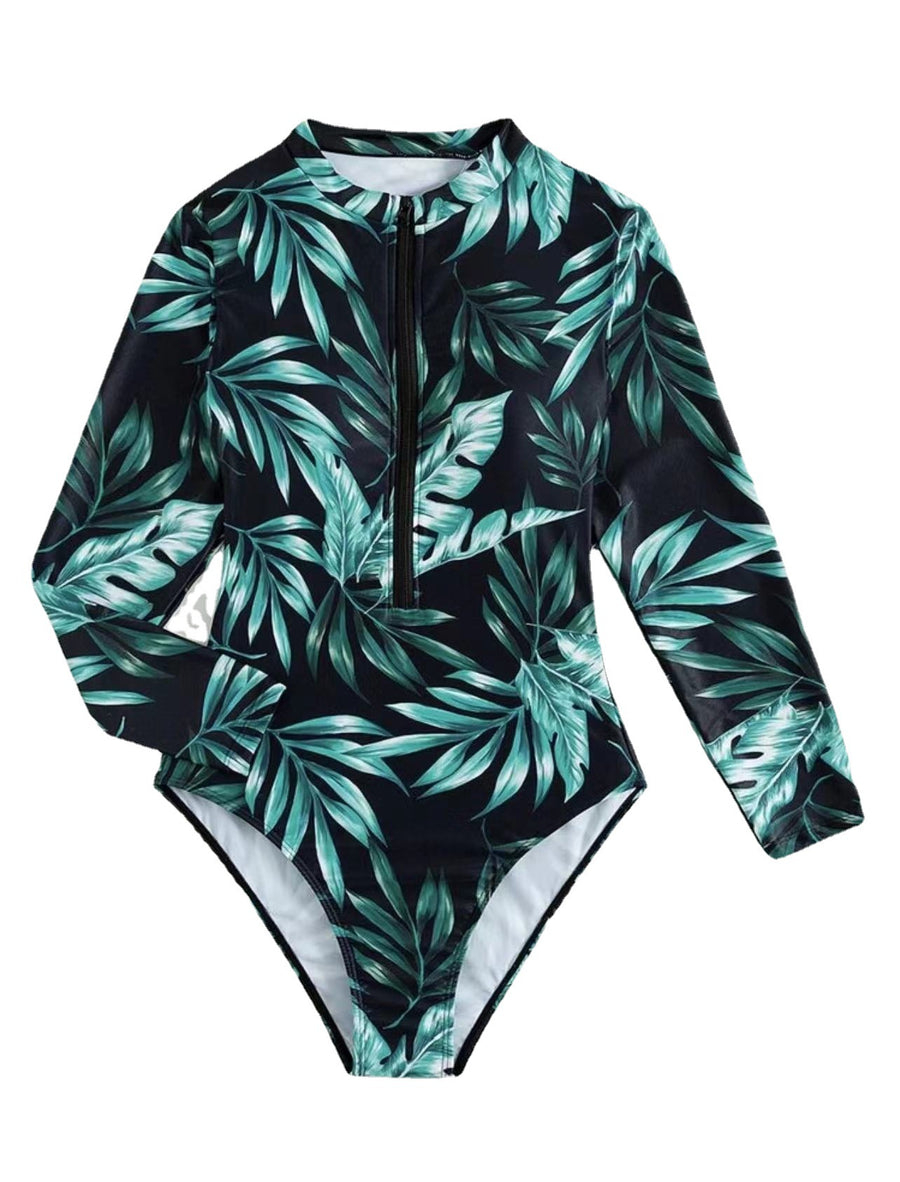 New One-piece Zipper Bikini Swimsuit