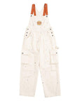 Fashion Brand Embroidery Splash-ink Khaki Denim Suspender Pants For Women