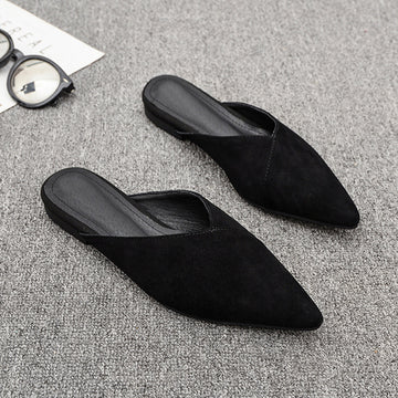 Pointed Toe Lazy Semi Slipper Women's Shoes