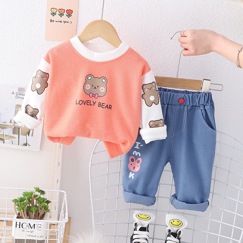 Boys And Girls Sweater Long Sleeve Suit