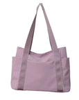 New Japanese Style Solid Color Tote Bag Shoulder Bag Casual Simple Canvas Handbag