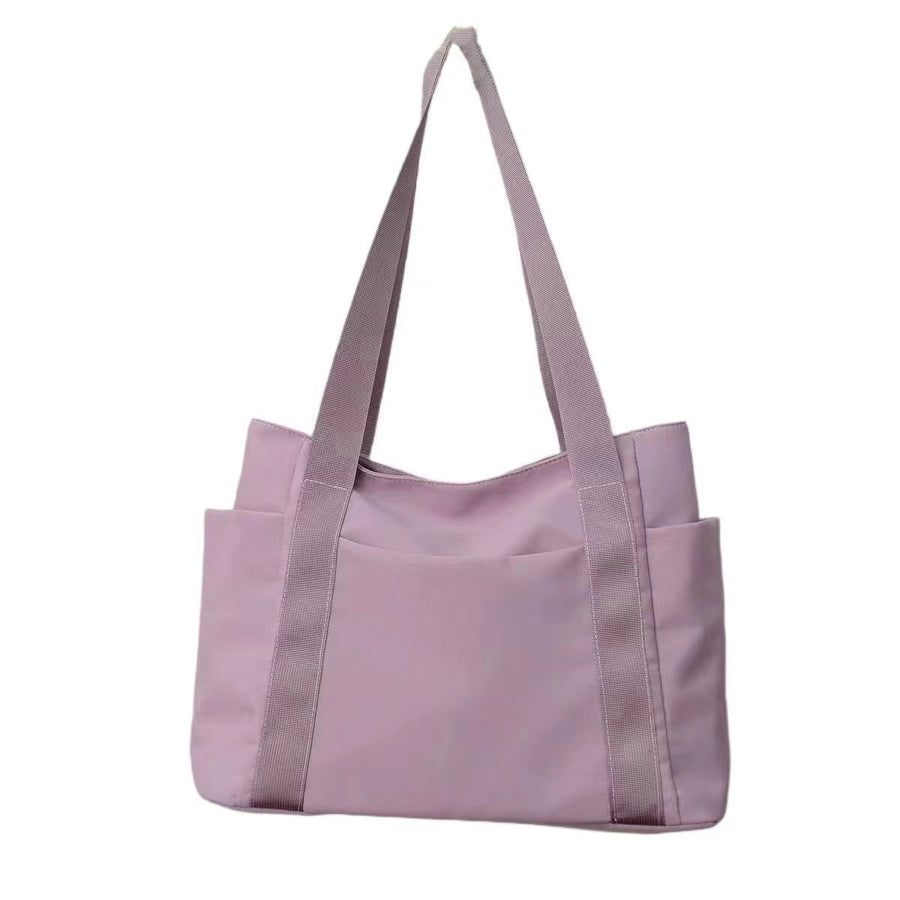 New Japanese Style Solid Color Tote Bag Shoulder Bag Casual Simple Canvas Handbag