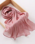 Breathable Cool Island Satin Smooth Silk Scarf