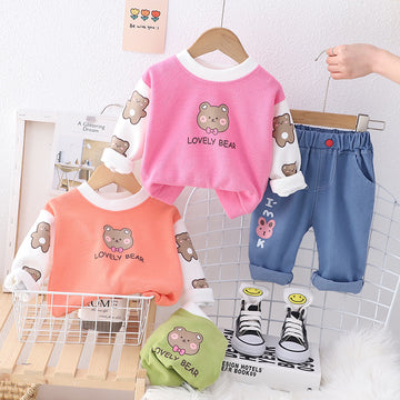 Boys And Girls Sweater Long Sleeve Suit