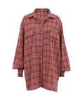 Vintage Scottish Plaid Loose-fitting Shirt