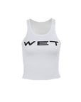 Casual Print Top Women's Letter Slim Vest