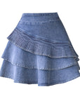 Elastic Waist Half-length Denim Cake Dress