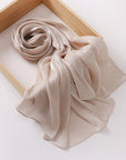 Breathable Cool Island Satin Smooth Silk Scarf