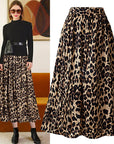 European Station Leopard Print Casual Skirt