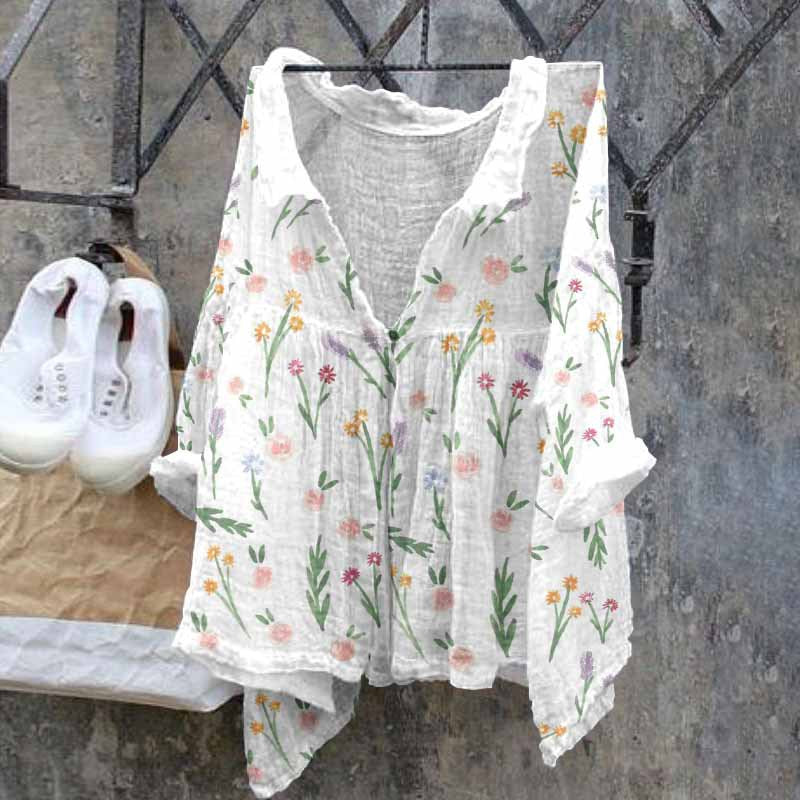 Fashion Women's Shirt Landscape Printing