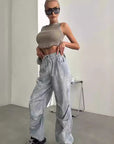 Summer Casual Wide-leg Straight Pants Women's