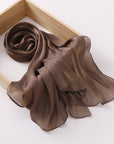 Breathable Cool Island Satin Smooth Silk Scarf