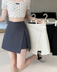 Retro Buckle Lace-up Skirt Women