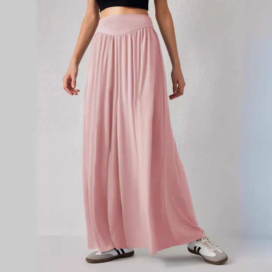 Loose-fitting Dance Draping Effect Pants High Waist Wide Leg