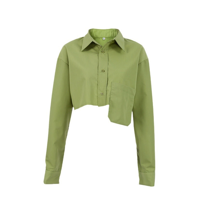 Irregular Stitching Women's Shirt