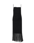 Sheath Fashion Suspenders Mesh Slim Fit Dress Women