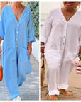 Women's Fashion Casual Cotton And Linen Jumpsuit