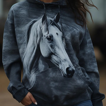 Hooded Long Sleeve Sweater All-matching Loose