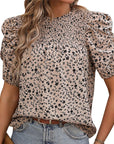 Women's Round Neck Vintage Print Temperament Shirt