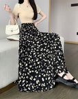 French Floral Summer A- Line Chiffon Dress