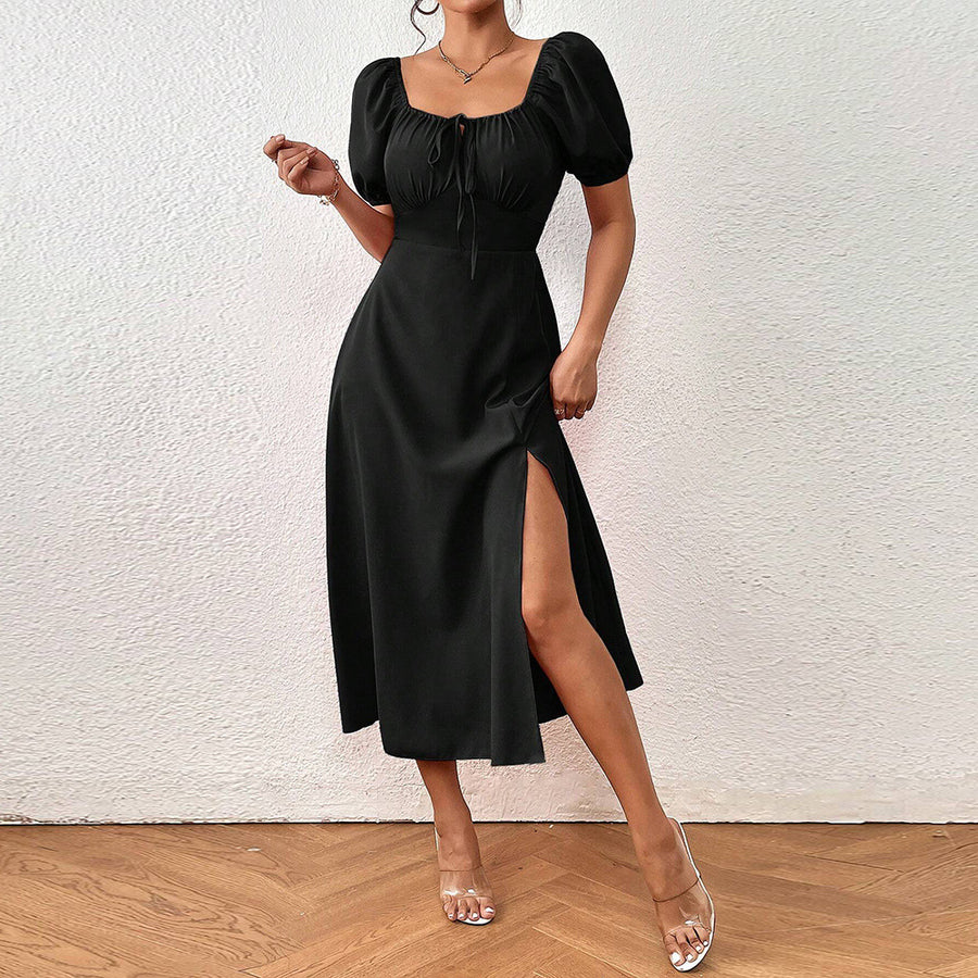 Fashion Personality French Split Dress Women