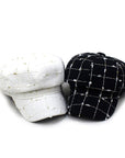 Black And White Plaid Woolen Hat Casual