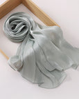 Breathable Cool Island Satin Smooth Silk Scarf