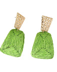 Raffia Earrings Women's Fashion Trapezoidal Alloy