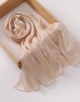 Breathable Cool Island Satin Smooth Silk Scarf