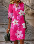 Women's Pattern Cotton And Linen Dress