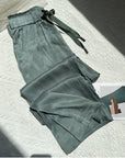 Satin Trousers Casual Loose Solid Color Maillard Retro Artistic Wide-leg Pants