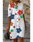 Women's Pattern Cotton And Linen Dress