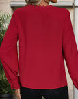 Women's Wear Long Sleeve Red Shirt