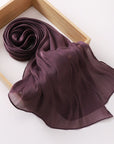 Breathable Cool Island Satin Smooth Silk Scarf