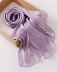 Breathable Cool Island Satin Smooth Silk Scarf