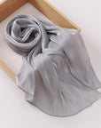 Breathable Cool Island Satin Smooth Silk Scarf