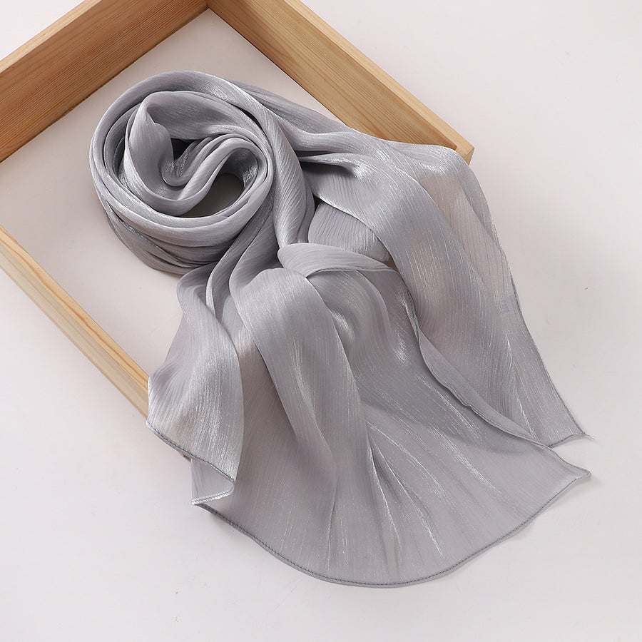 Breathable Cool Island Satin Smooth Silk Scarf