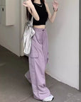 Overalls Women's High Waist Drawstring Ankle Banded Pants Slimming