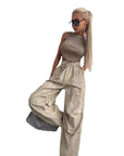 Summer Casual Wide-leg Straight Pants Women's