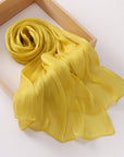 Breathable Cool Island Satin Smooth Silk Scarf