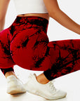 Tie-dye Peach Hip Yoga Pants Plus Size Seamless Hip-lifting Trousers