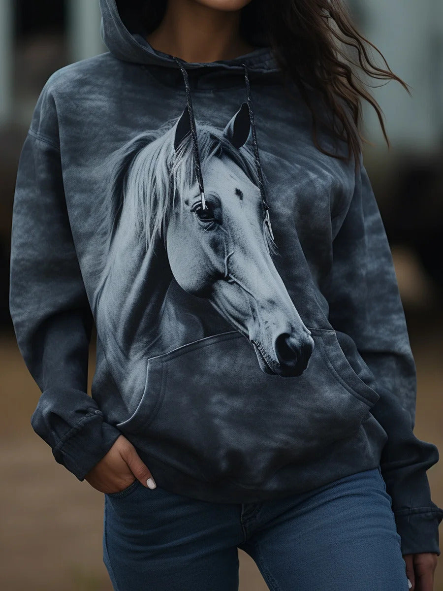 Hooded Long Sleeve Sweater All-matching Loose